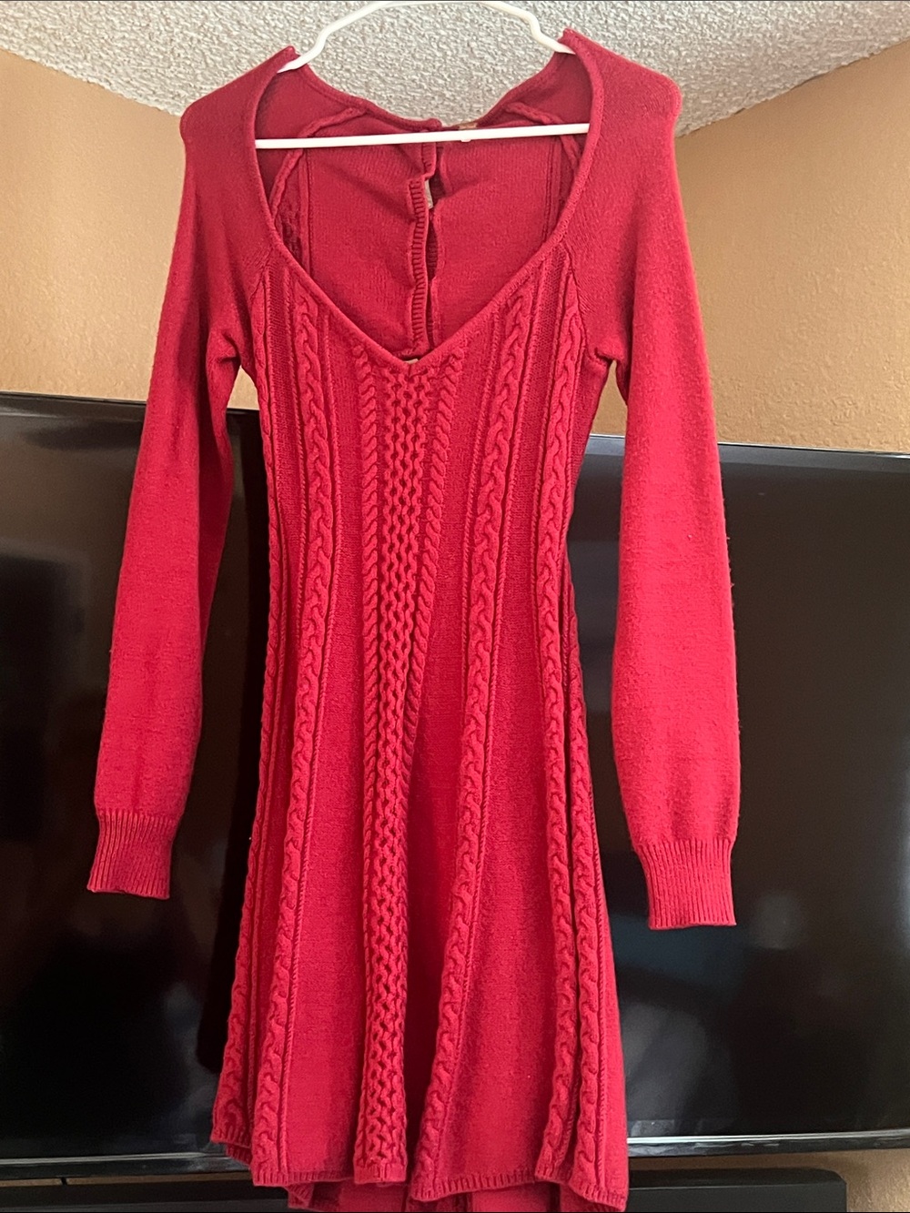 Free people -Knit Long Sleeve V-Neck Dress